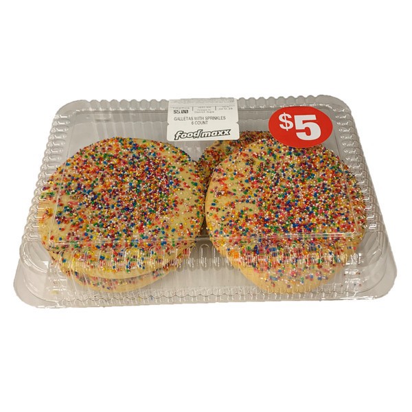 slide 1 of 1, Galletas Sprinkles, 6 Count, 19 oz