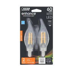 Feit Electric LED Candle 60 Watt Soft White Clear