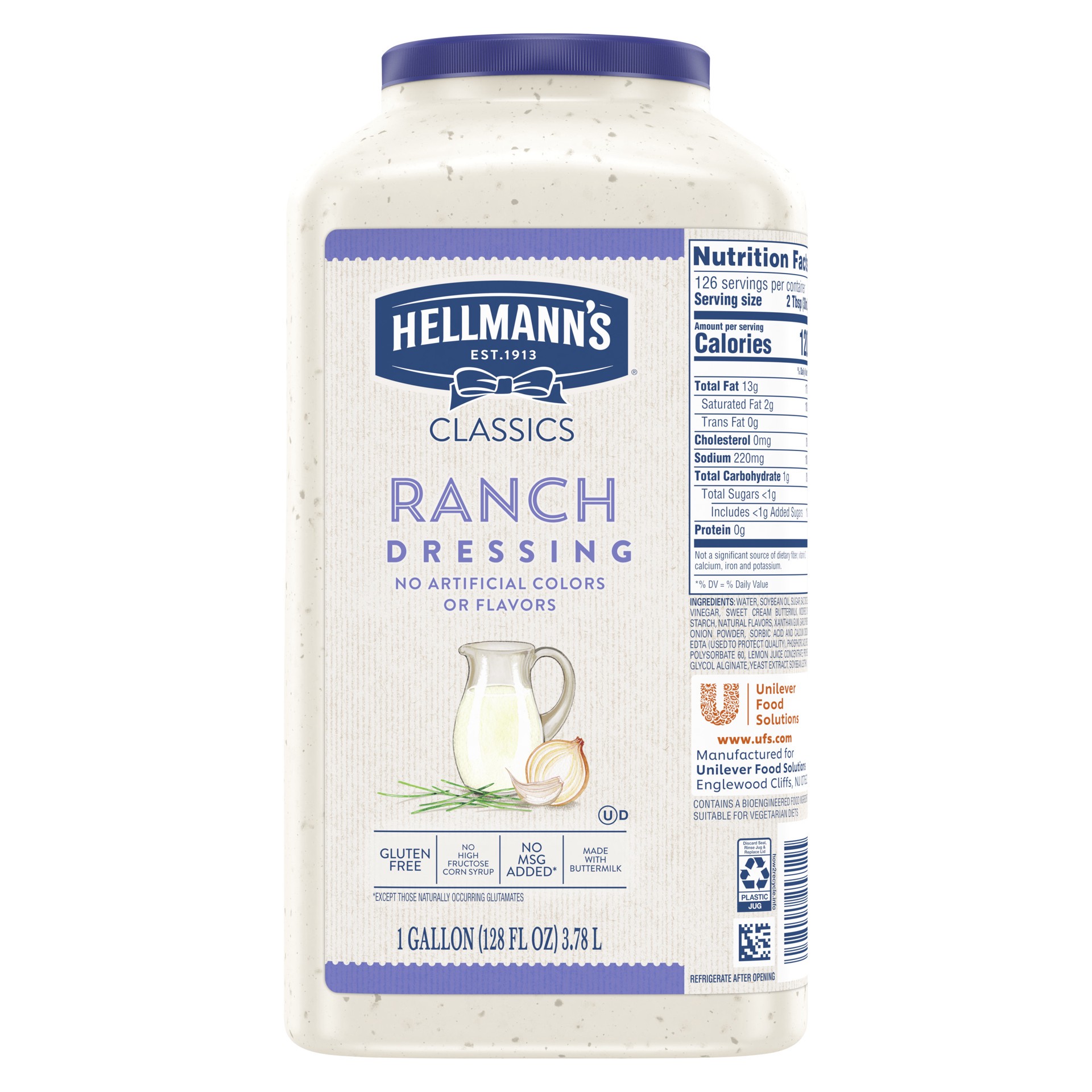 slide 1 of 3, Hellmann's Dressing Ranch 1 GA, 1 gal