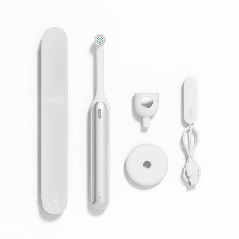 slide 6 of 18, quip Oscillating 360 Toothbrush - White/Silver, 1 ct