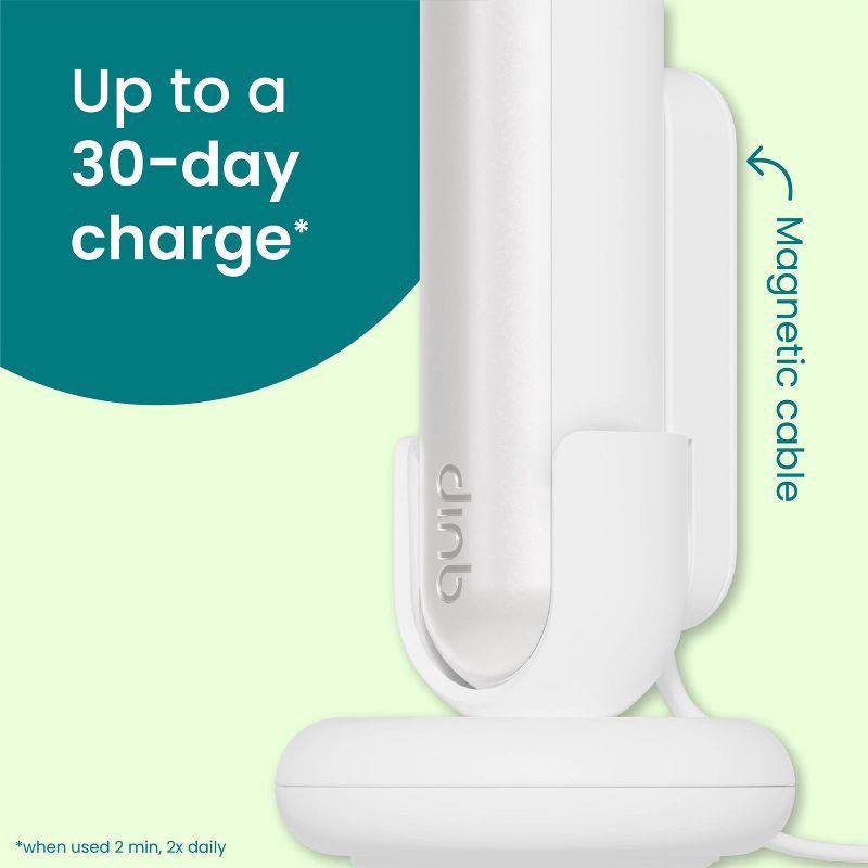 slide 18 of 18, quip Oscillating 360 Toothbrush - White/Silver, 1 ct