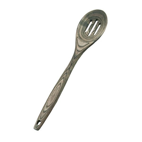 slide 1 of 1, Bambo Black Slotted Spoon, 1 ct