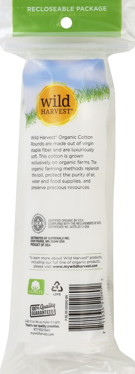 slide 7 of 7, Wild Harvest Organic Cotton Rounds, 80 ct
