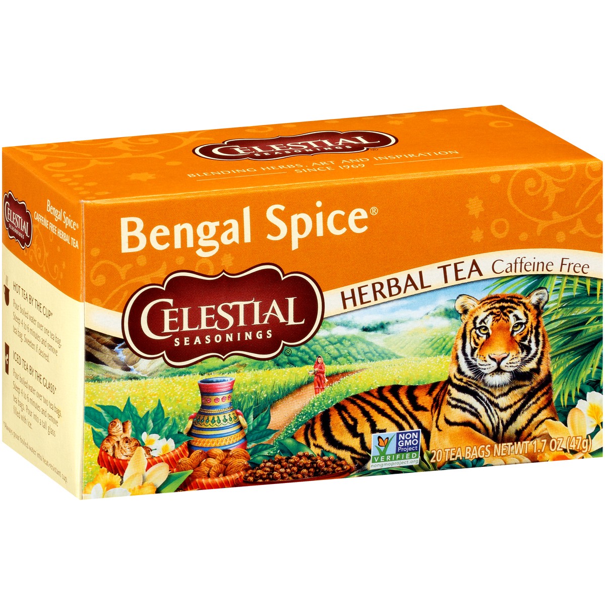 slide 1 of 8, Celestial Seasonings Caffeine Free Bengal Spice Herbal Tea, 20 ct