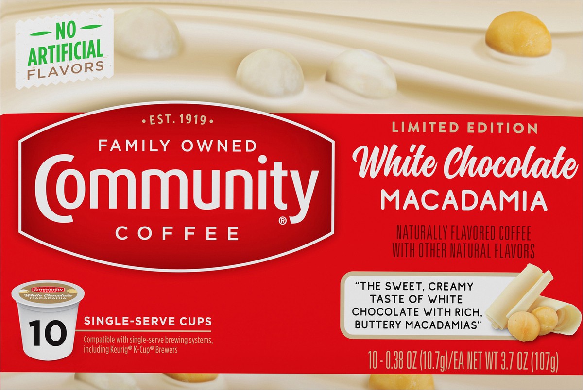 slide 4 of 11, Community Coffee White Chocolate Macadamia Single Serve Coffee, 10 ct