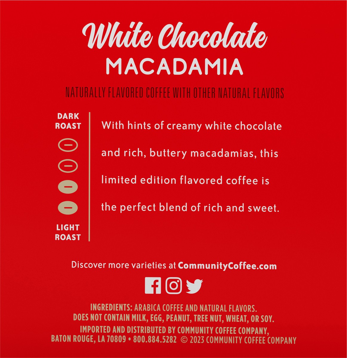slide 2 of 11, Community Coffee White Chocolate Macadamia Single Serve Coffee, 10 ct