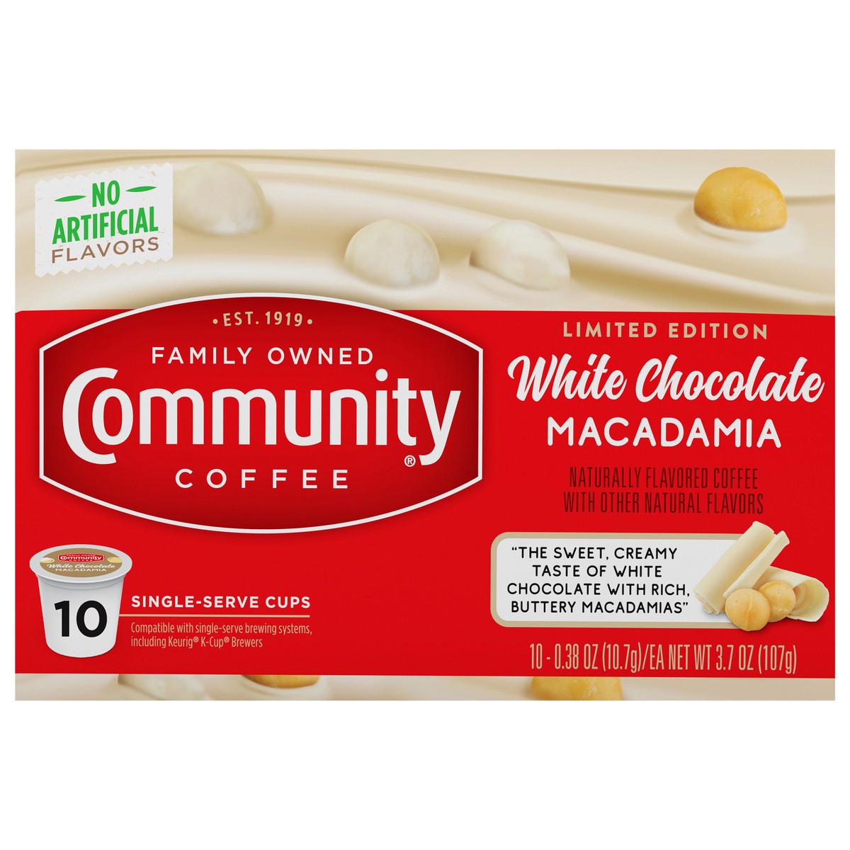slide 10 of 11, Community Coffee White Chocolate Macadamia Single Serve Coffee, 10 ct