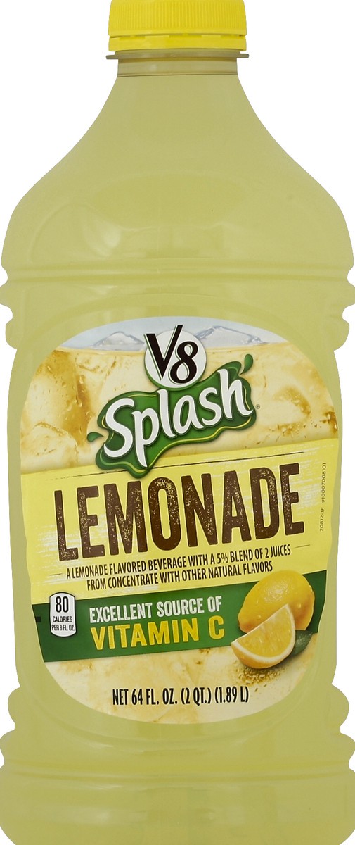 slide 4 of 4, V8 Splash Lemonade, 64 fl oz