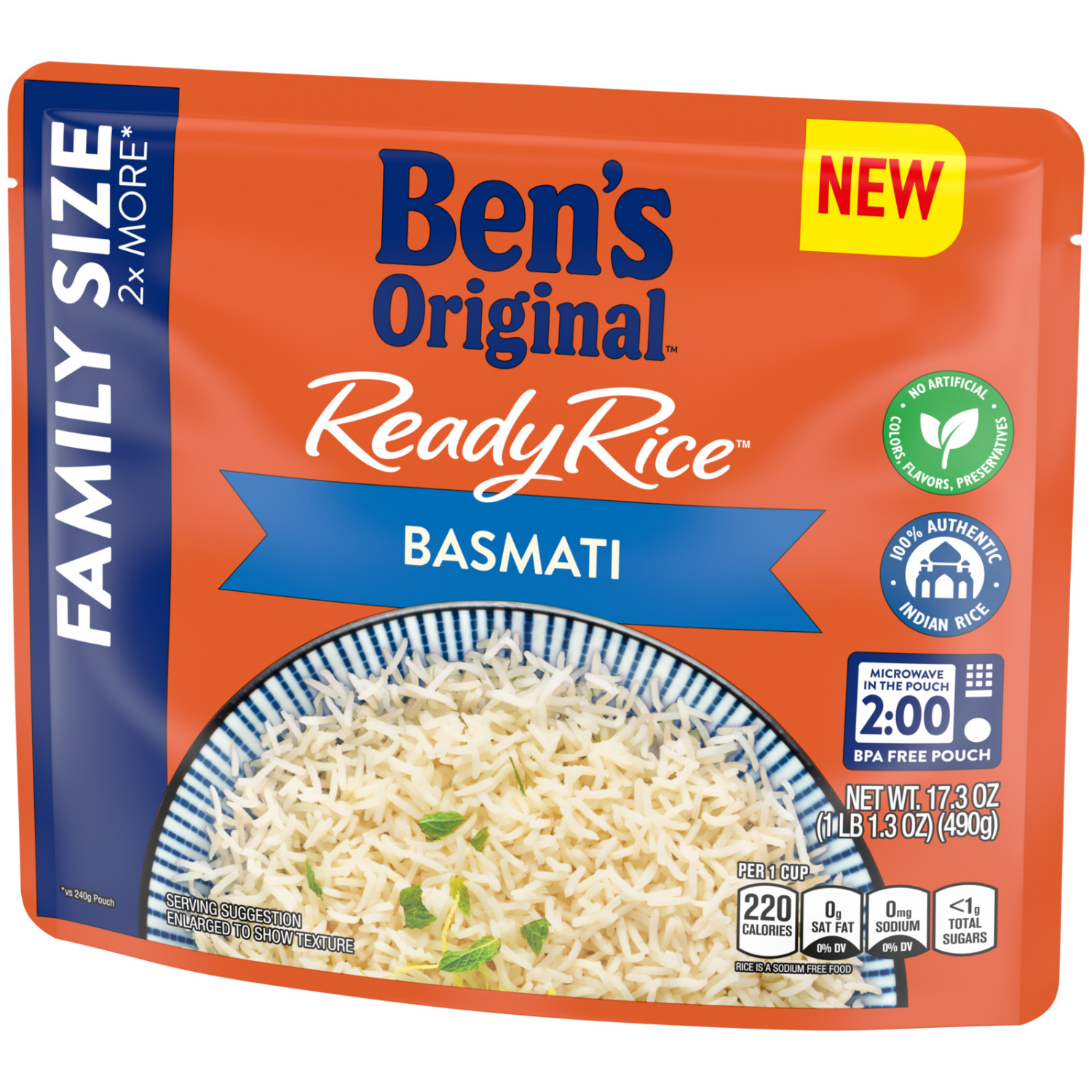 slide 3 of 3, Ben's Original Basmati Ready Rice Family Size - 17.3oz, 17.3 oz