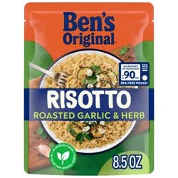 BEN'S ORIGINAL Risotto Roasted Garlic & Herb Flavored Rice, Easy Dinner Side, 8.5 oz Pouch