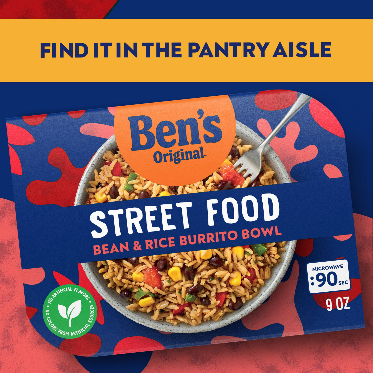 slide 4 of 5, BEN's ORIGINAL Street Food Bean & Rice Burrito Bowl, 1 ct