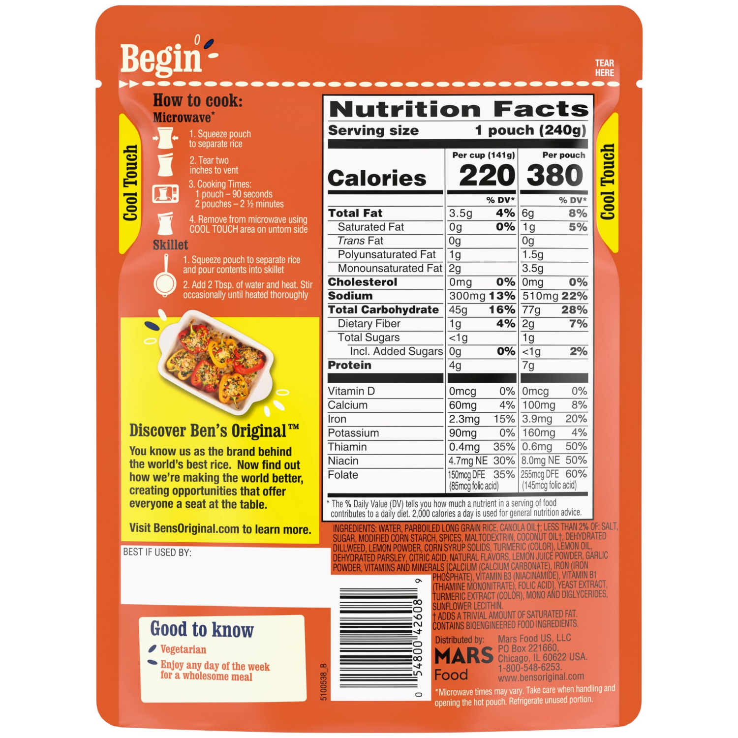 slide 2 of 4, Bens Original Ready Rice Lemon And Herb - 8.466 Oz, 8.466 oz