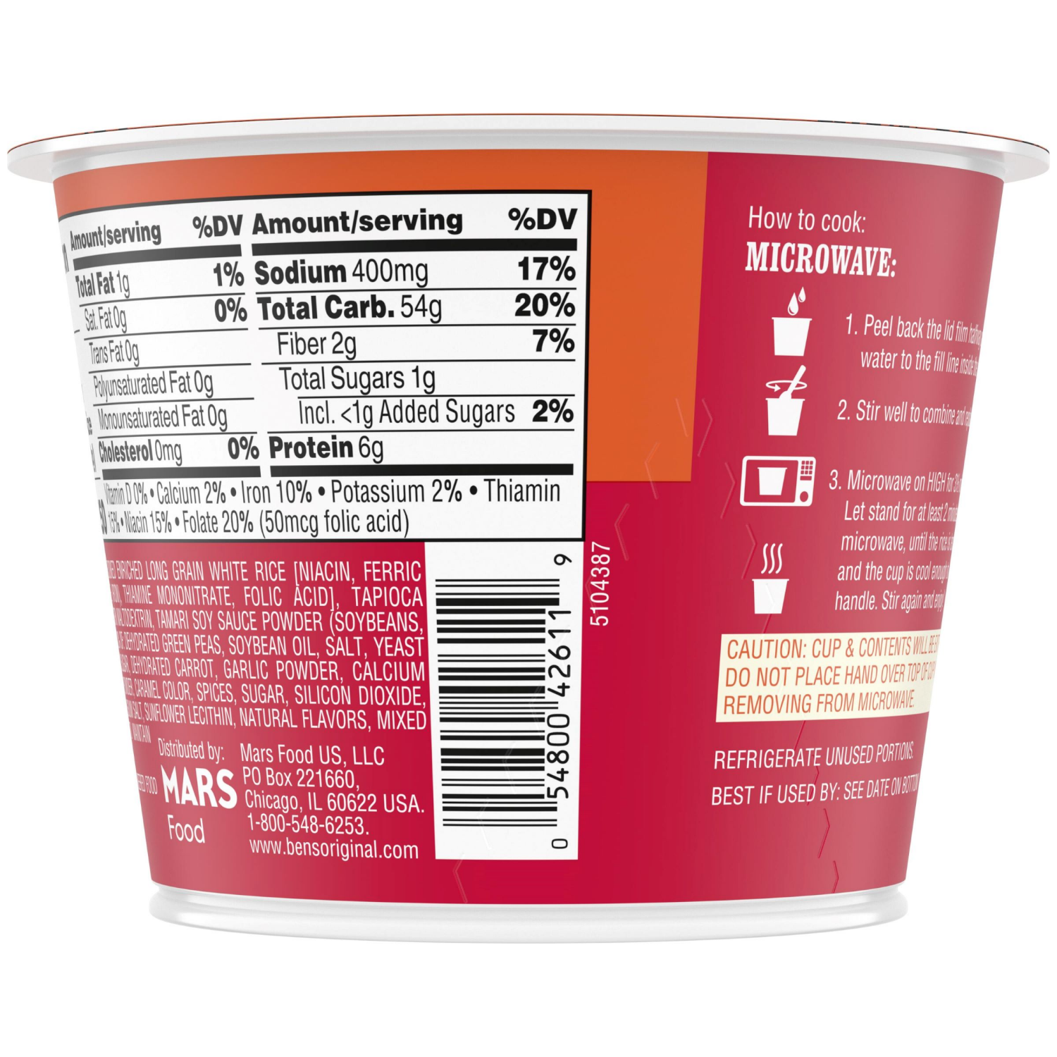 slide 2 of 5, BEN'S ORIGINAL Fried Rice Single Serve 2.4 Oz Cup, 2.4 oz