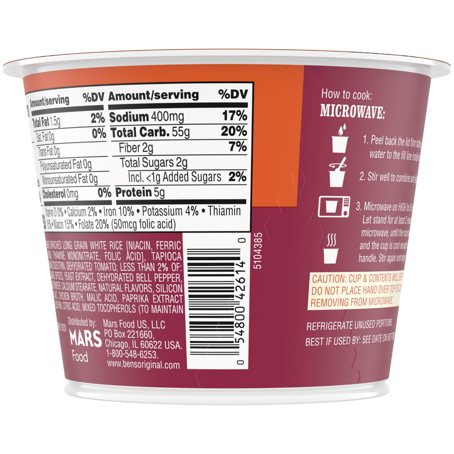 slide 2 of 8, BEN'S ORIGINAL Spanish Style Rice Single Serve 2.4 Oz Cup, 2.4 oz