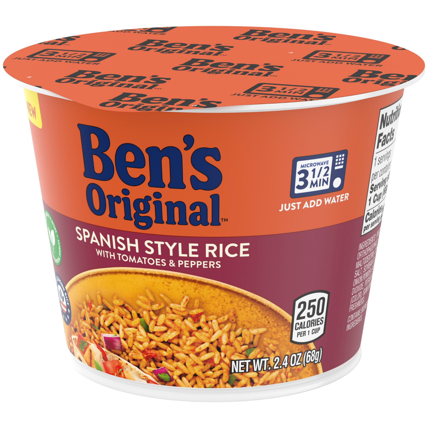 slide 7 of 8, BEN'S ORIGINAL Spanish Style Rice Single Serve 2.4 Oz Cup, 2.4 oz