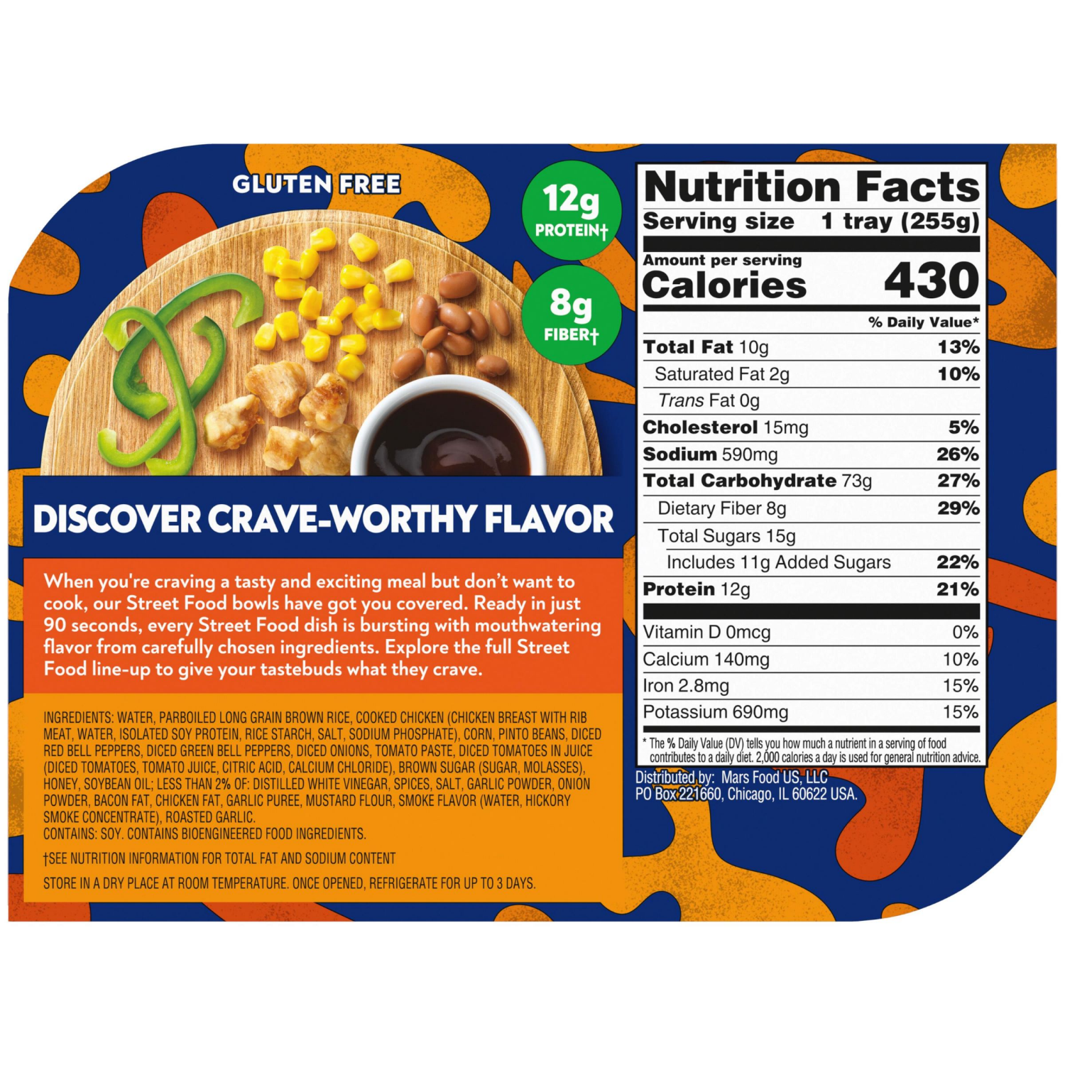 slide 2 of 3, BEN'S ORIGINAL™ Street Food Honey BBQ Bean & Rice with Chicken, 9 oz