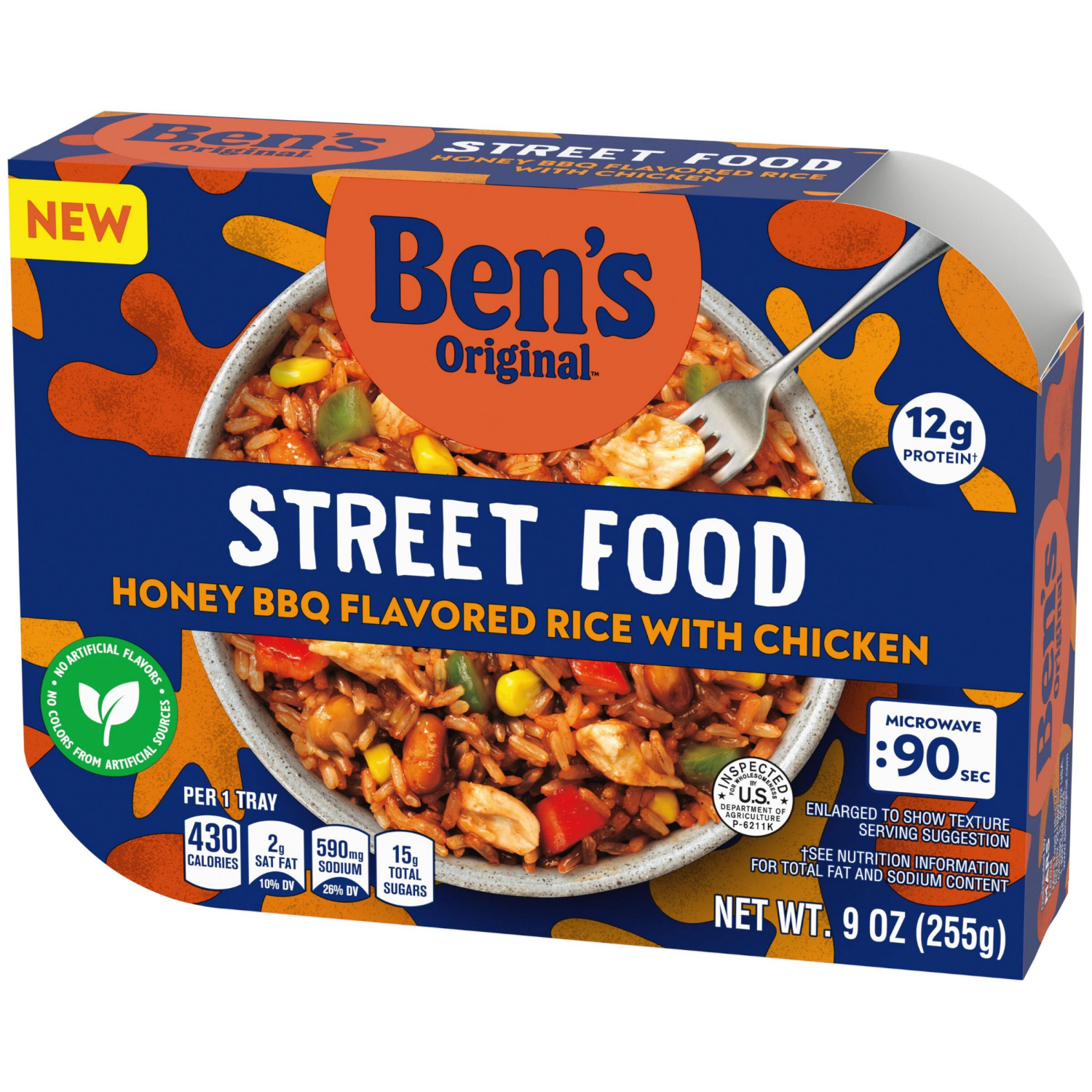 slide 3 of 3, BEN'S ORIGINAL™ Street Food Honey BBQ Bean & Rice with Chicken, 9 oz