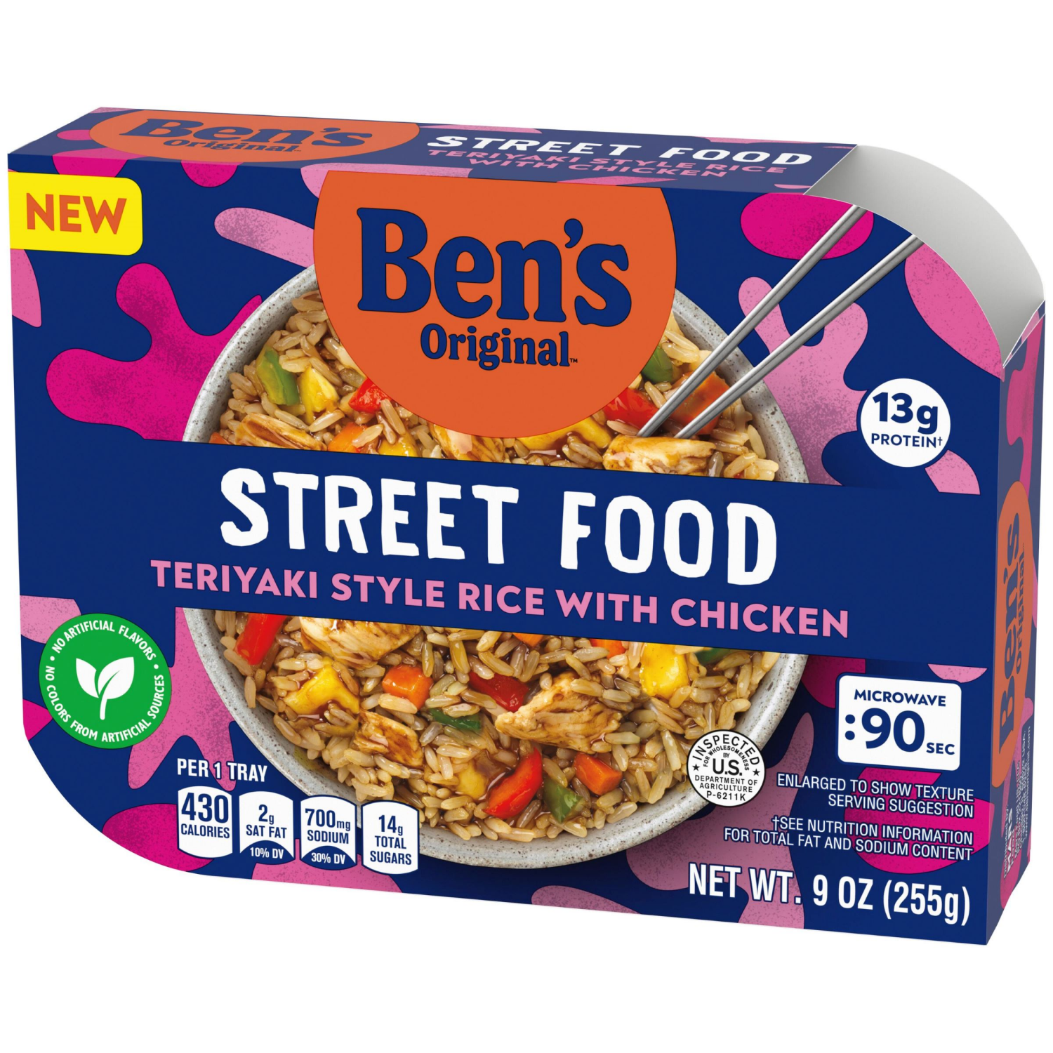 slide 3 of 3, Ben's Original™ Street Food Teriyaki Rice and Chicken, 9 oz