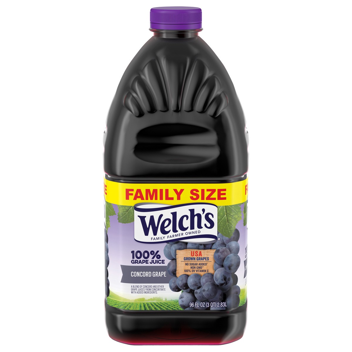 slide 3 of 11, Welch's 100% Grape Juice, Concord Grape, 96 fl oz Bottle, 96 fl oz