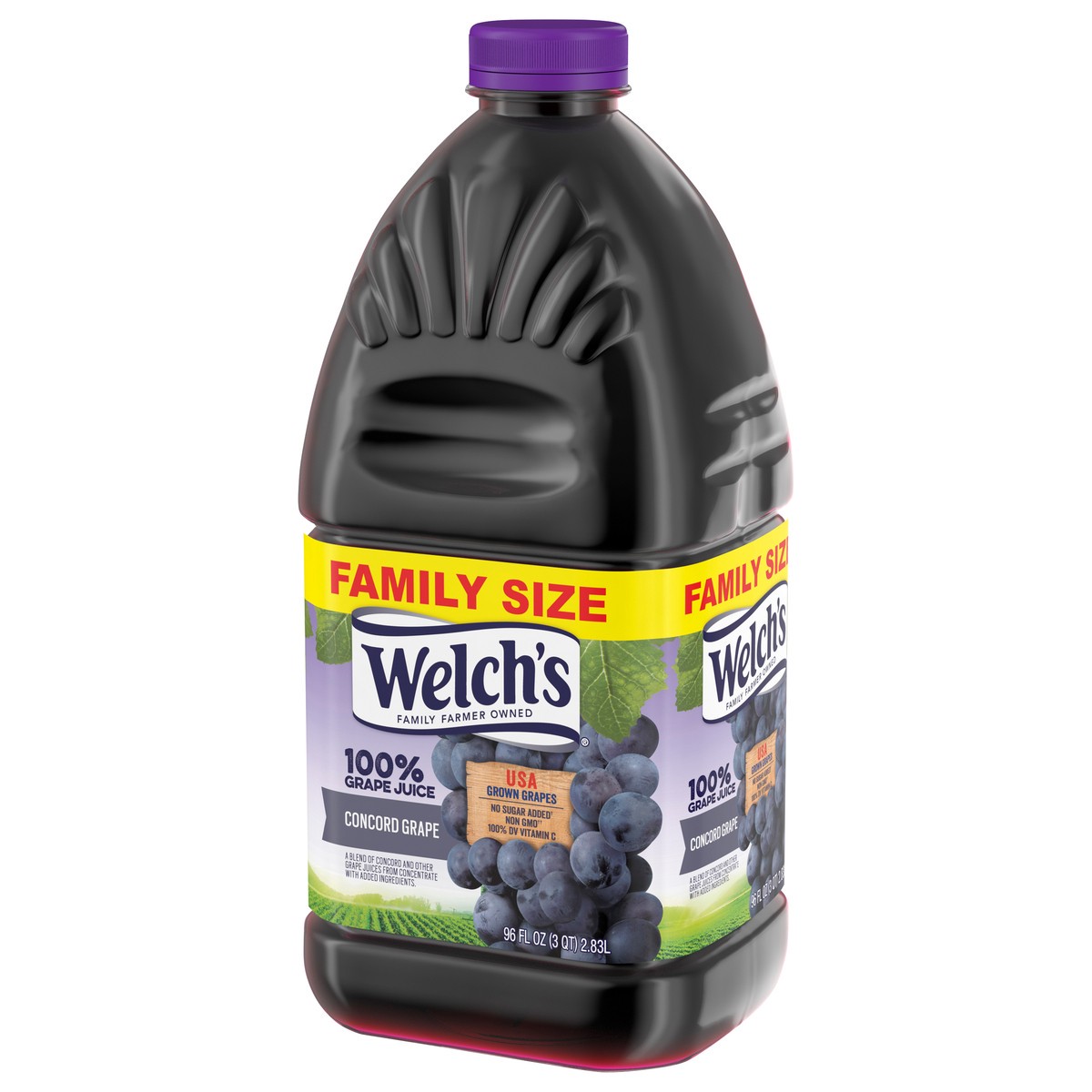 slide 4 of 11, Welch's 100% Grape Juice, Concord Grape, 96 fl oz Bottle, 96 fl oz