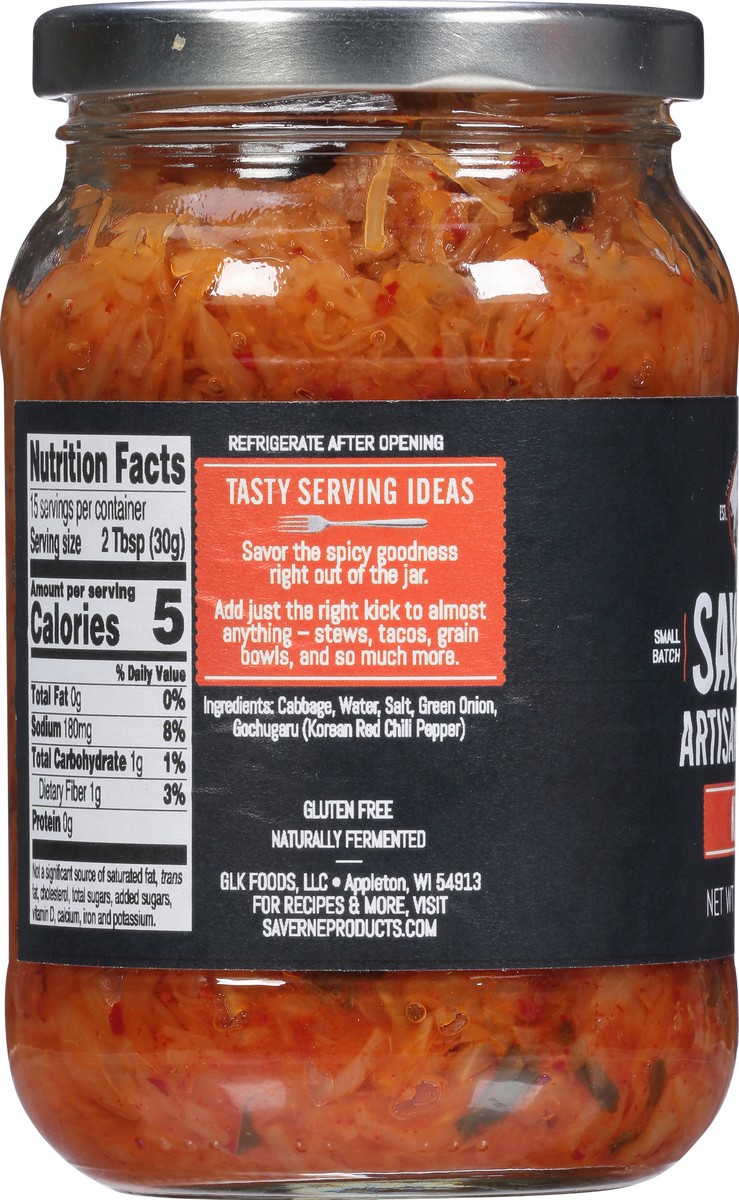 slide 5 of 12, Saverne Kimchi Artisanal Kraut 16 oz Jar, 16 oz