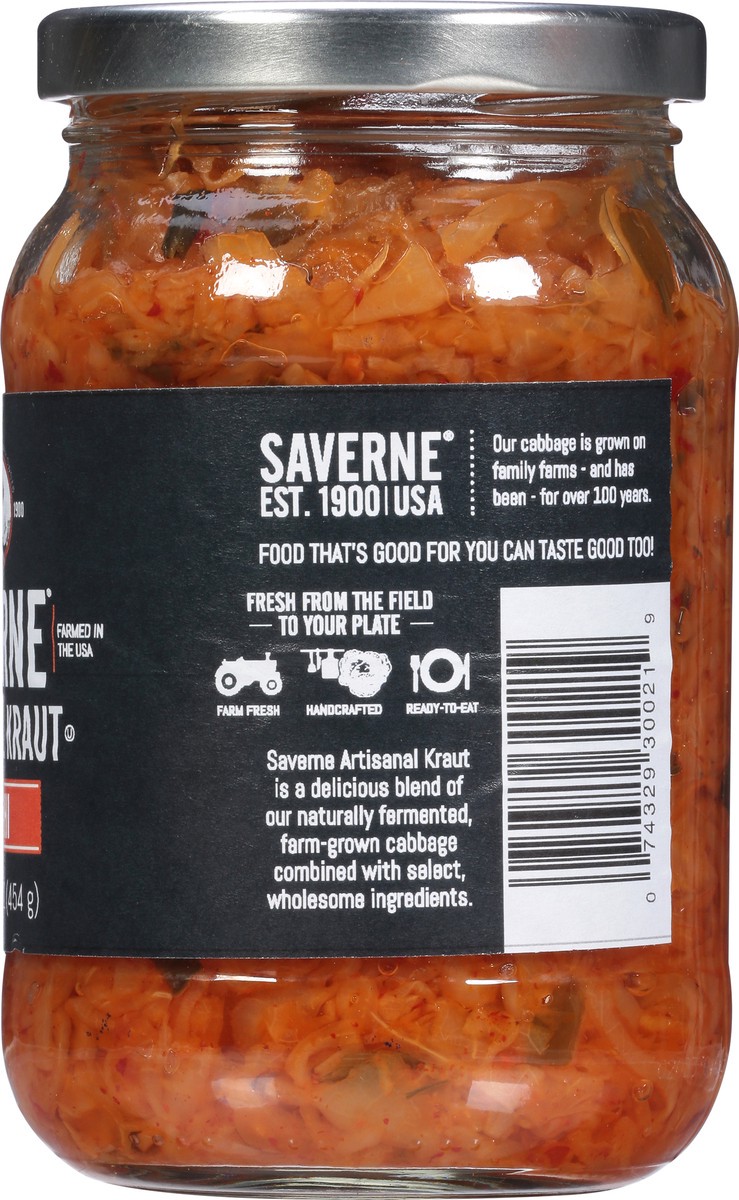 slide 9 of 12, Saverne Kimchi Artisanal Kraut 16 oz Jar, 16 oz