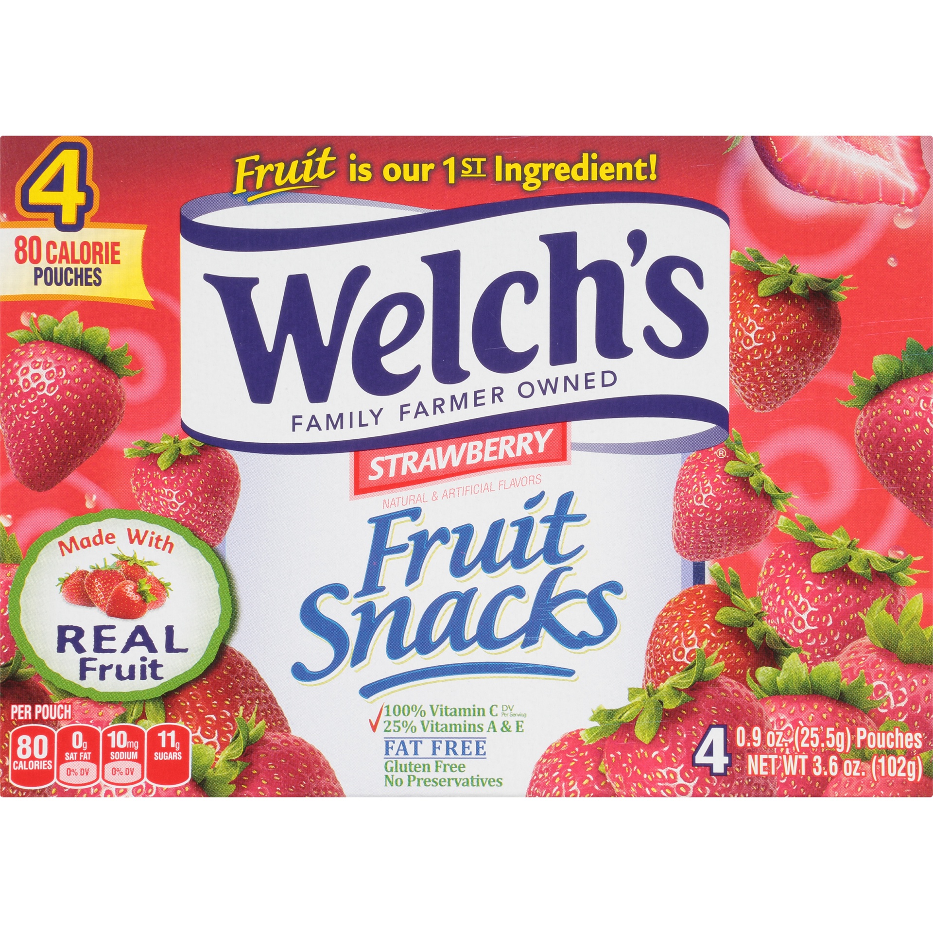 slide 7 of 8, Welch's Strawberry Fruit Snacks, 4 ct; 0.9 oz