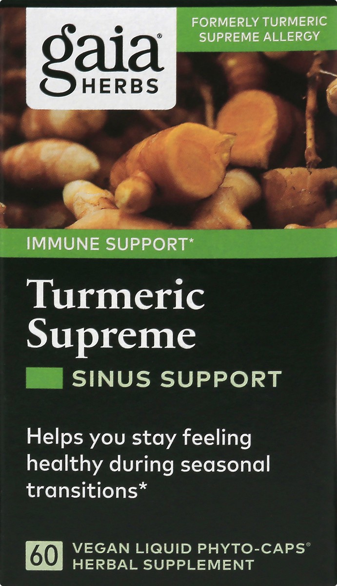 slide 9 of 13, Gaia Herbs Turmeric Supreme 60 ea, 60 ct
