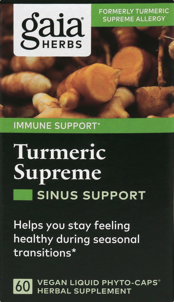 slide 1 of 13, Gaia Herbs Turmeric Supreme 60 ea, 60 ct