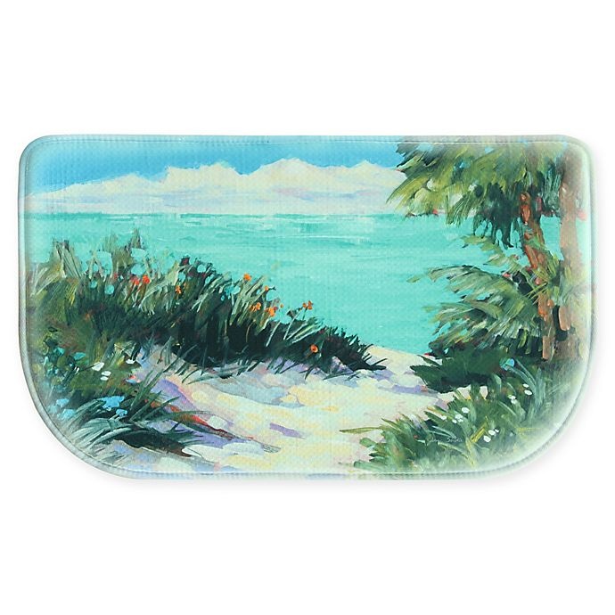 slide 1 of 1, Bacova Warm Paradise 18 x 30'' Memory Foam Floor Mat - Blue'', 1 ct