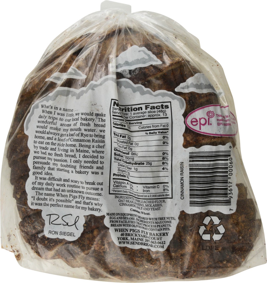 slide 11 of 14, When Pigs Fly Cinnamon Raisin Bread 20 oz, 20 oz