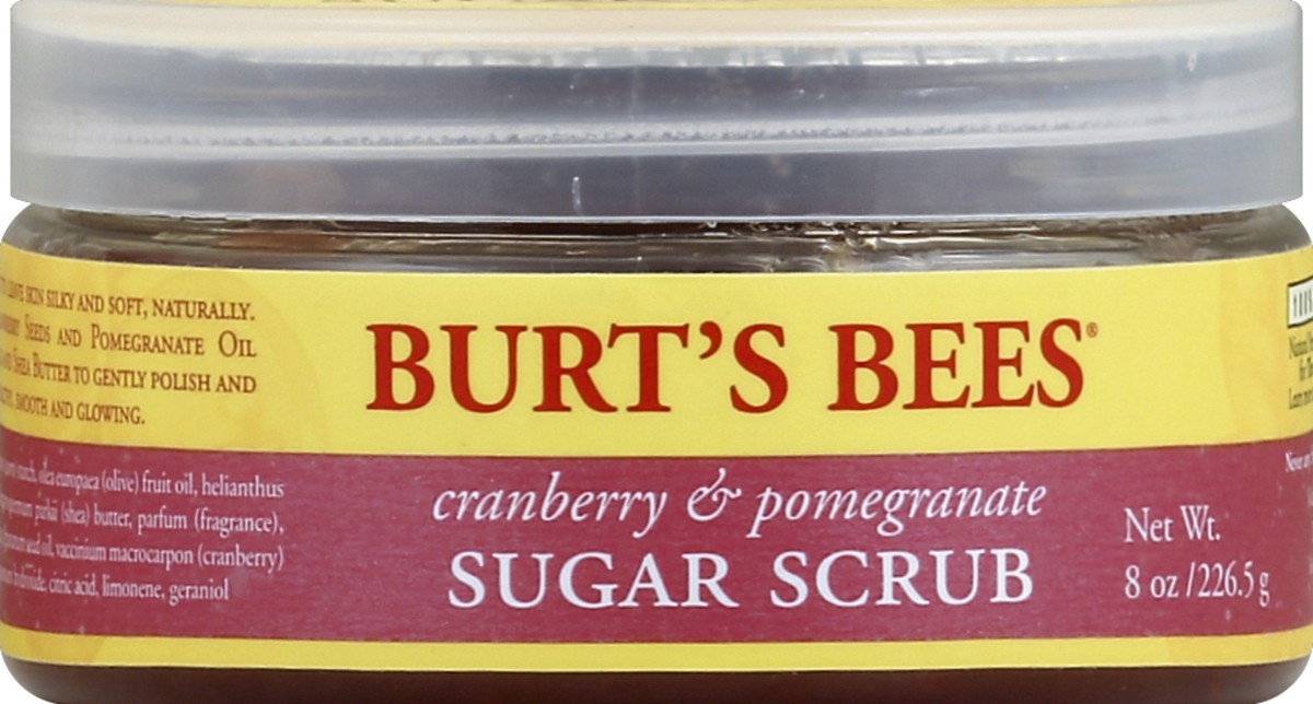 slide 3 of 3, Burt's Bees Cranberry and Pomegranate Sugar Scrub, 8 oz