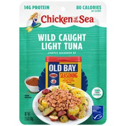 Chicken of the Sea Wild Caught Light Tuna Packet, Old Bay Seasoning - 2.5 oz