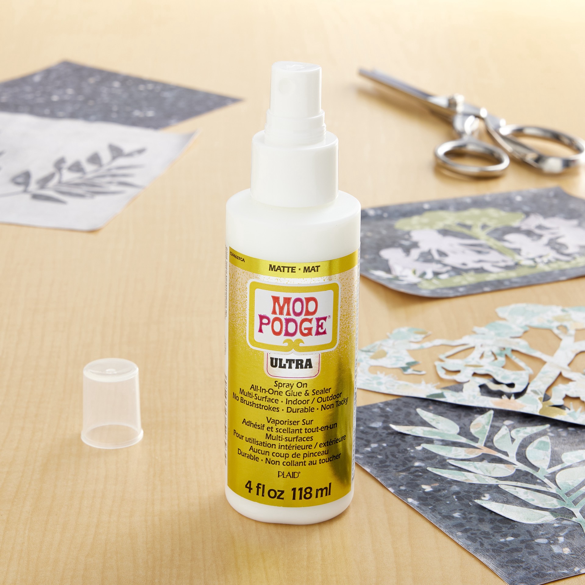 slide 5 of 7, Mod Podge Ultra Matte All-In-One Glue & Sealer Spray, 4 fl oz