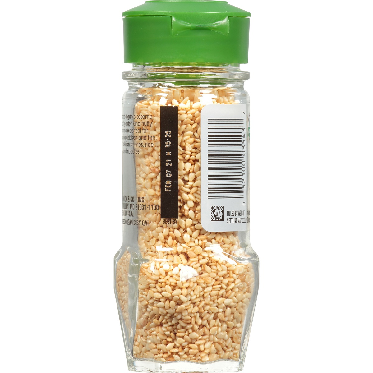 slide 6 of 7, McCormick Gourmet Organic Toasted Sesame Seed, 1.37 oz