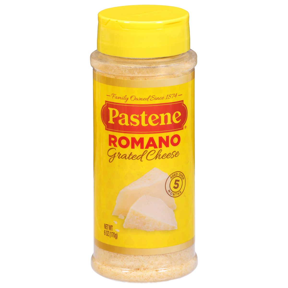 slide 5 of 13, Pastene Grated Romano Cheese 6 oz, 6 oz