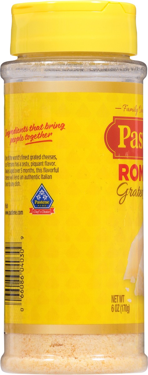 slide 9 of 13, Pastene Grated Romano Cheese 6 oz, 6 oz