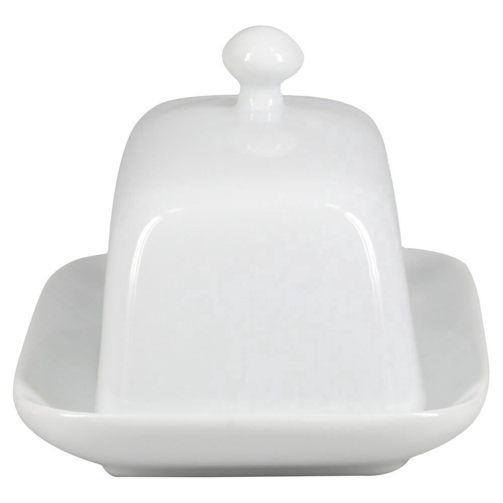 slide 6 of 6, Dash of That Covered Butter Dish White, 1 ct
