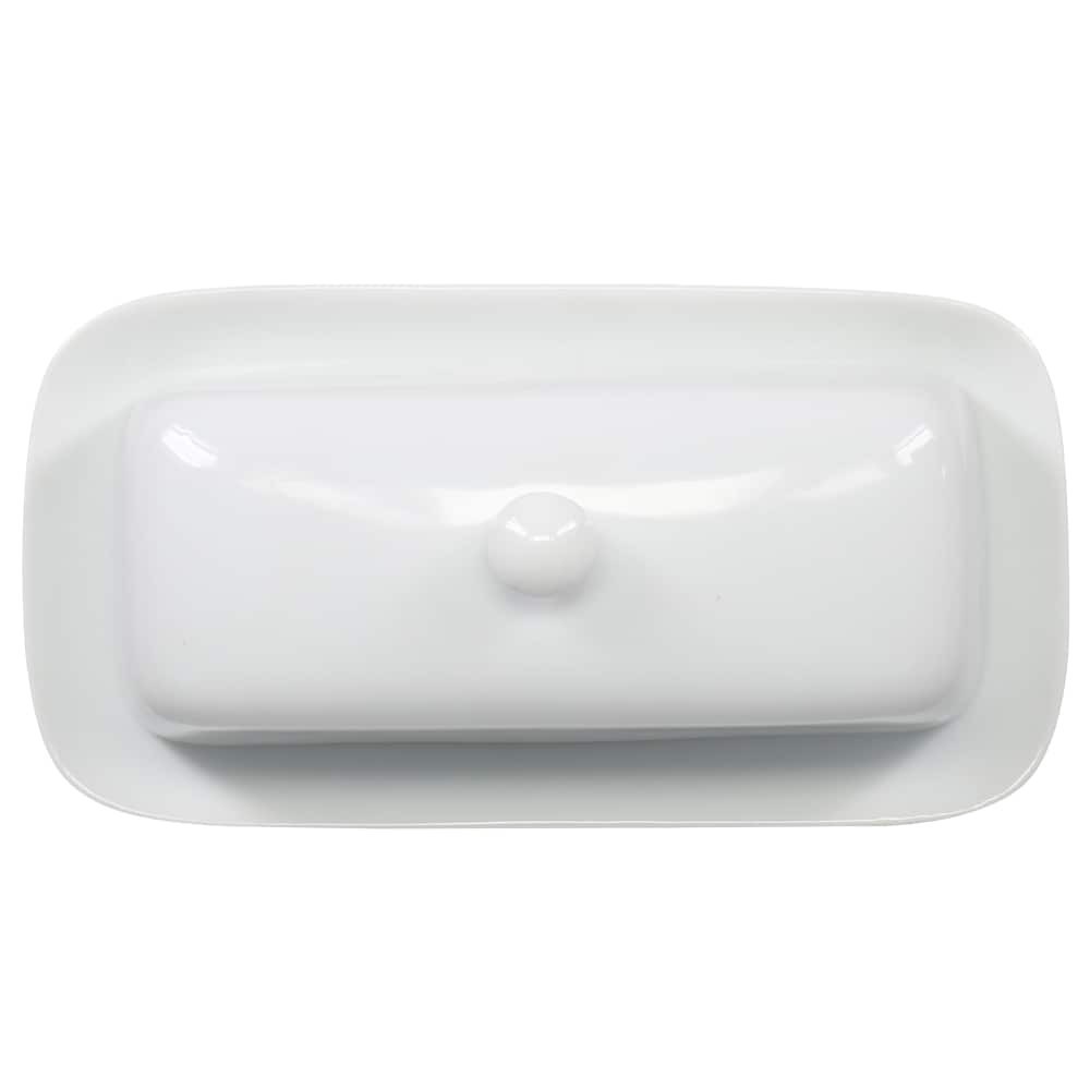 slide 4 of 6, Dash of That Covered Butter Dish White, 1 ct
