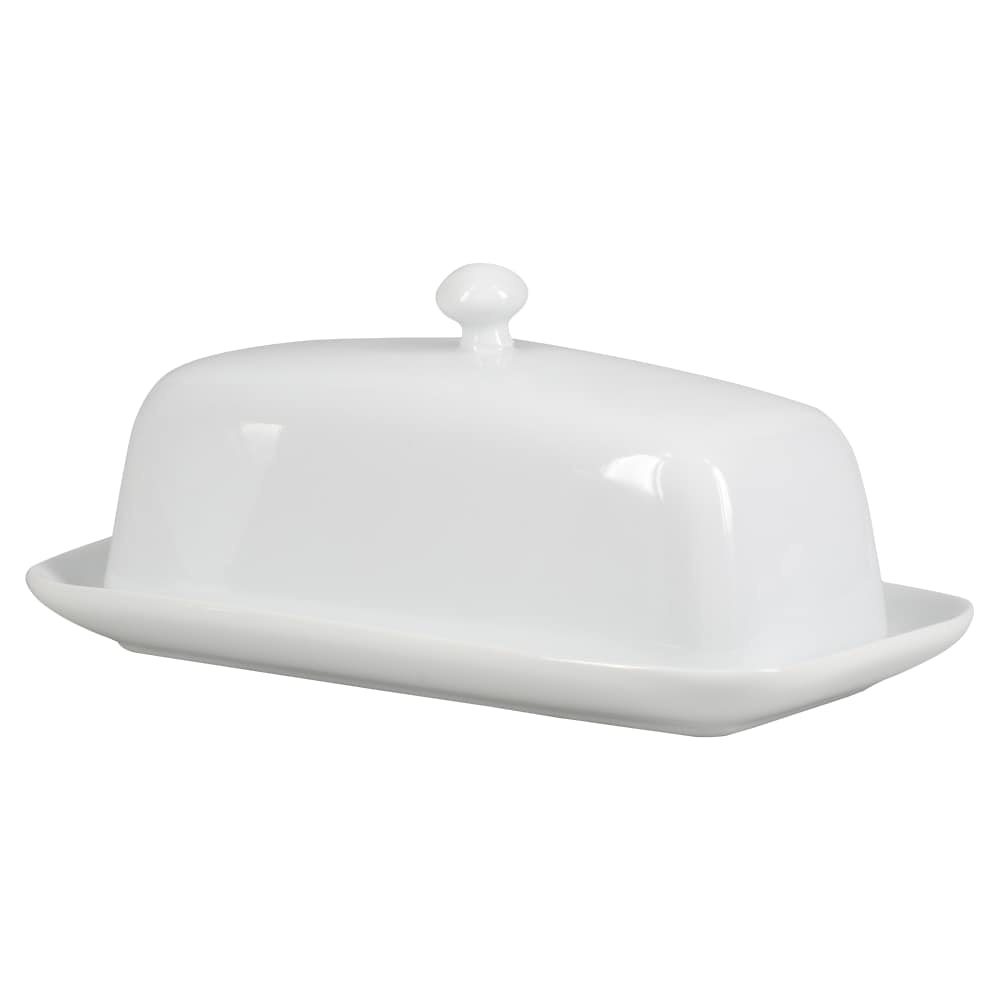 slide 1 of 1, Dash of That Covered Butter Dish White, 1 ct