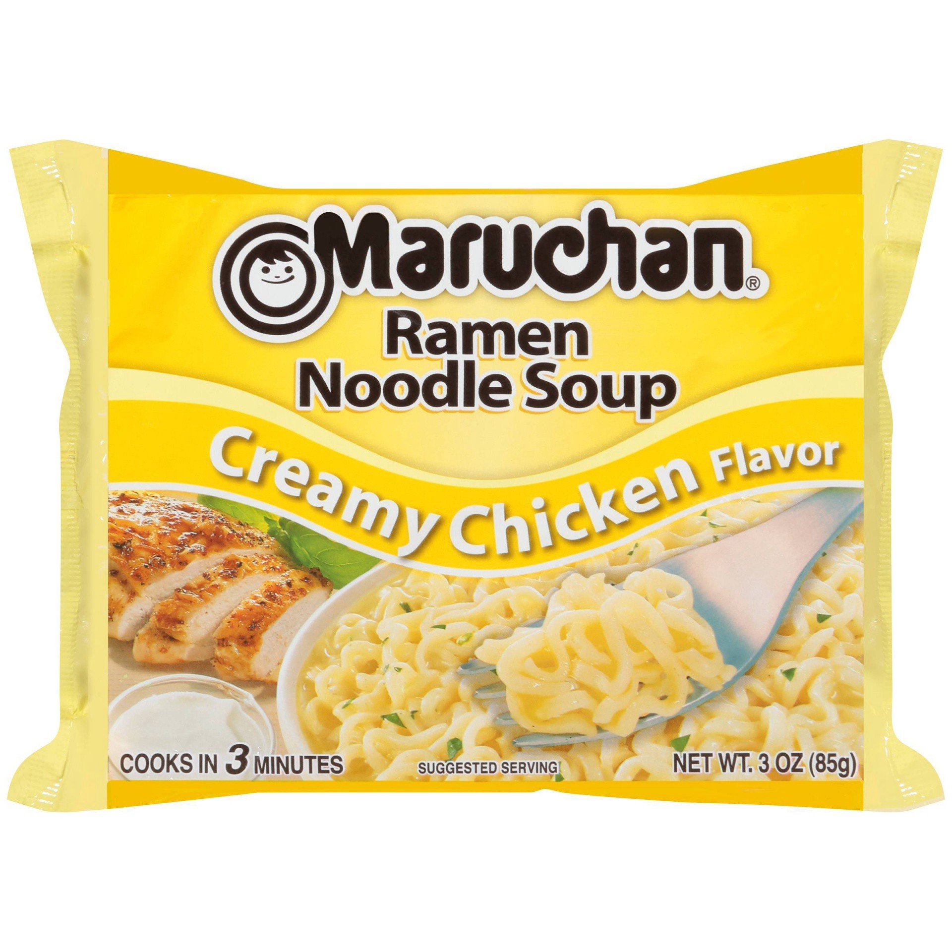 slide 1 of 2, Maruchan Creamy Chicken Ramen Noodle Soup, 3 oz
