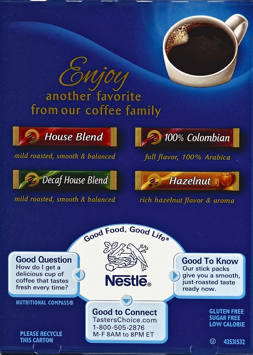 slide 5 of 5, Taster's Choice Coffee Beverage, Instant, Vanilla, Single Serve Packets, 20 ct