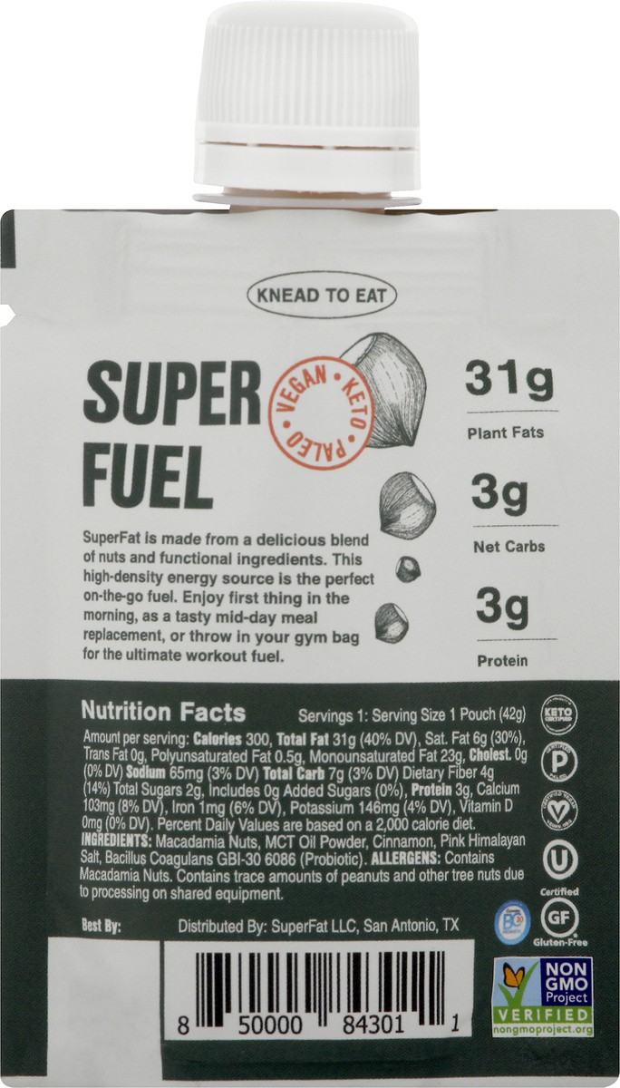 slide 8 of 8, SuperFat Nut Butter, MCT Macadamia + Probiotics, 1.5 oz