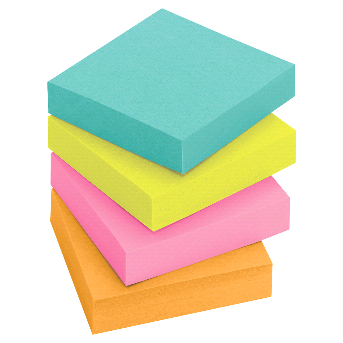 slide 2 of 3, Post-It A World of Color Miami Collection Super Sticky Notes, 8 ct; 2 in x 2 in