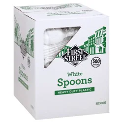 First Street Heavy Duty Plastic Spoons