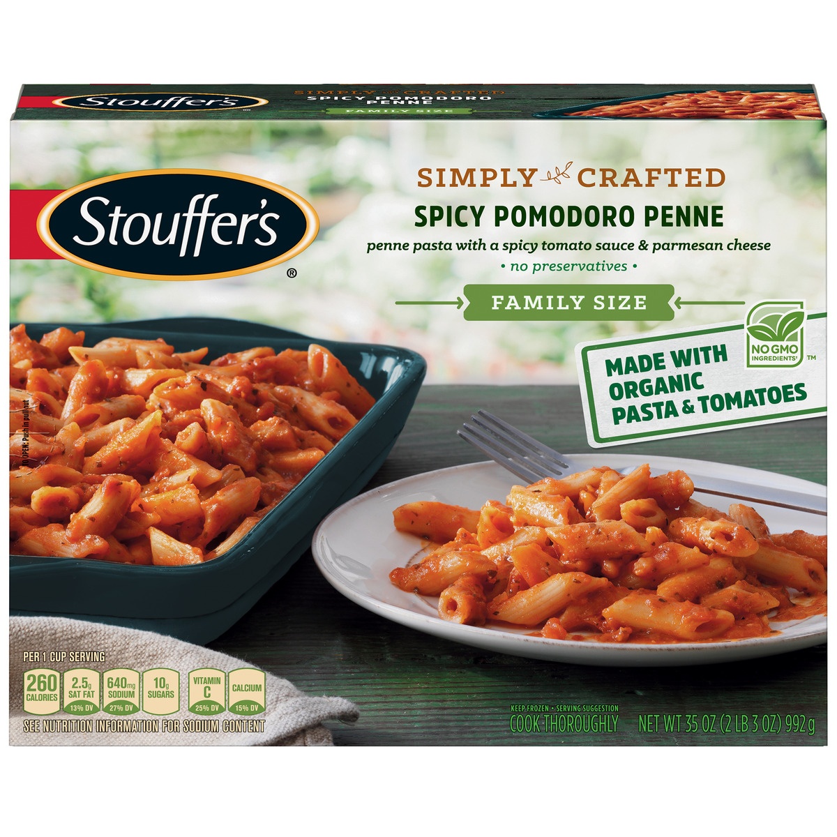 slide 1 of 1, Stouffer's Simply Crafted Spicy Pomodoro Penne, 35 oz