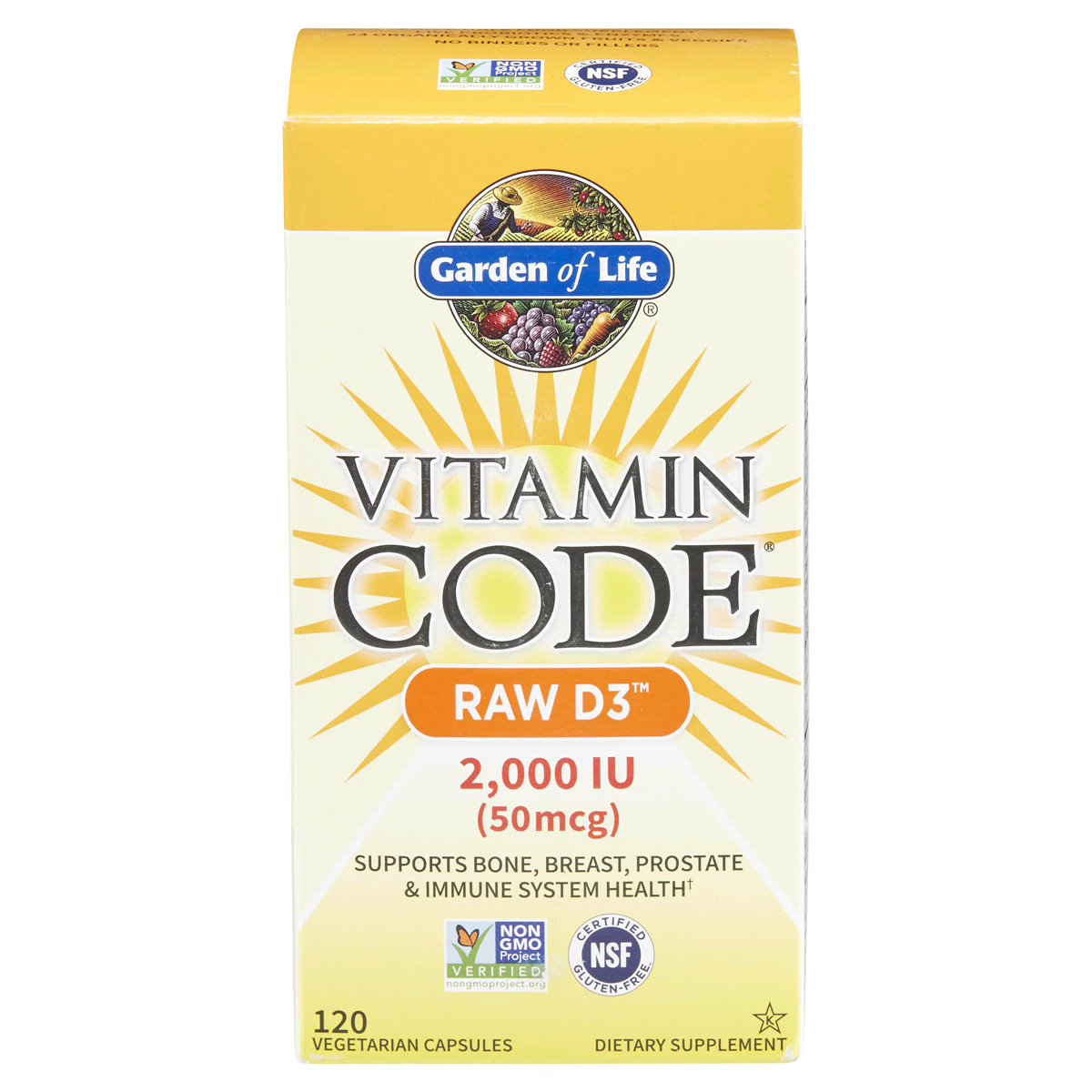 slide 1 of 1, Garden of Life Vitamin Code - RAW D3, 120 ct