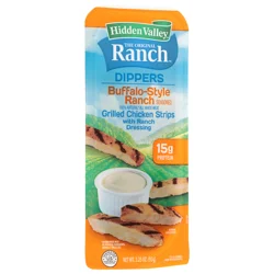 Hidden Valley The Original Ranch Dippers Buffalo-Style Ranch Seasoned Grilled Chicken Strips with Ranch Dressing 3.25 oz