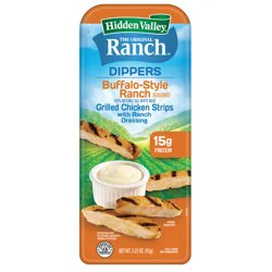 Hidden Valley The Original Ranch Dippers Buffalo-Style Ranch Seasoned Grilled Chicken Strips with Ranch Dressing 3.25 oz