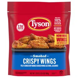 Tyson Frozen Smoked Crispy Wings, 20 oz